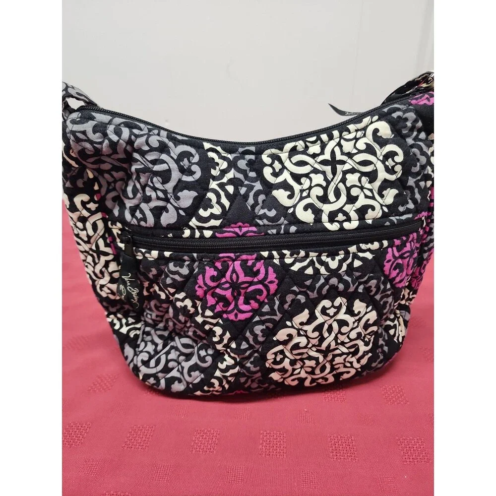 Vera Bradley Crossbody Bag  Canterbury Magenta Top Zip Adjustable Strap Retired